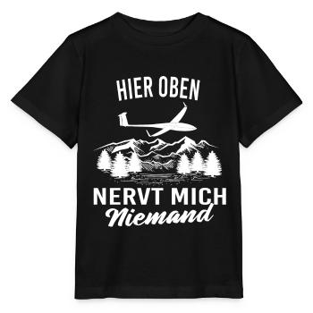 Segelfliegen und Segelflieger - Stanley/Stella Kinder T-Shirt MINI CREATOR  - Schwarz - Vorne - Mikhail (115cm)