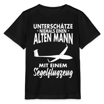 Segelfliegen und Segelflieger - Stanley/Stella Kinder T-Shirt MINI CREATOR  - Schwarz - Vorne - Mikhail (115cm)