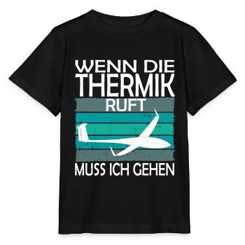 Segelfliegen und Segelflieger - Stanley/Stella Kinder T-Shirt MINI CREATOR  - Schwarz - Vorne - Mikhail (115cm)