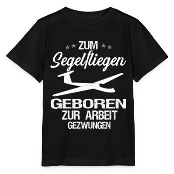 Segelfliegen und Segelflieger - Stanley/Stella Kinder T-Shirt MINI CREATOR  - Schwarz - Vorne - Mikhail (115cm)