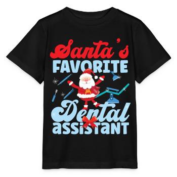 Dental Assistant Christmas Santa - Stanley/Stella Kinder T-Shirt MINI CREATOR  - Schwarz - Vorne - Mikhail (115cm)