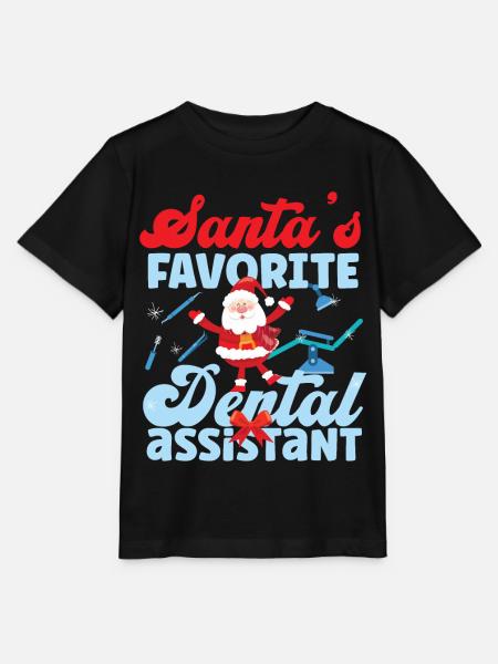 Dental Assistant Christmas Santa - Stanley/Stella Kinder T-Shirt MINI CREATOR - Schwarz