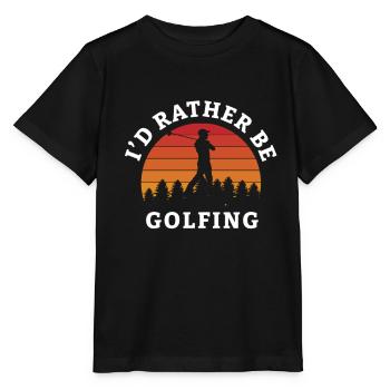 Golf Golfer Golfball Golfspieler Golfschläger - Stanley/Stella Kinder T-Shirt MINI CREATOR  - Schwarz - Vorne - Mikhail (115cm)