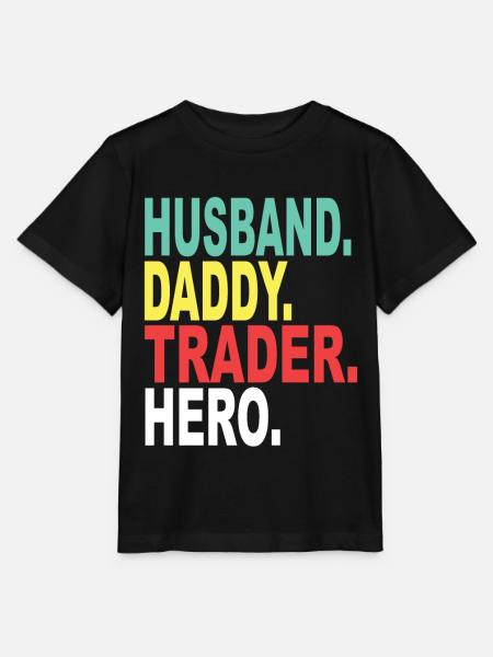 Ehemann Papa Trader Held - Stanley/Stella Kinder T-Shirt MINI CREATOR - Schwarz
