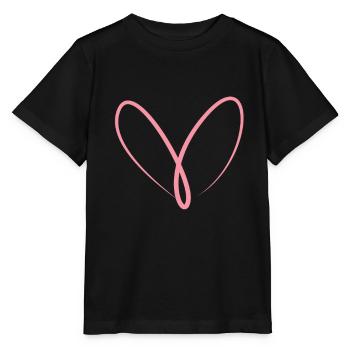Pink Heart Gift - Stanley/Stella MINI CREATOR Kids’ T-Shirt - black - Front - Mikhail (115cm)