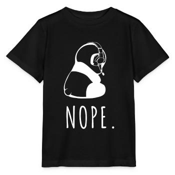 Nope. Gaming Panda says Nö - Stanley/Stella MINI CREATOR Kids’ T-Shirt - black - Front - Mikhail (115cm)