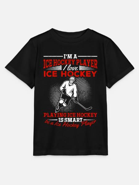 Joueurs de hockey sur glace Le hockey sur glace joue au hockey sur glace - T-shirt bio MINI CREATOR Stanley/Stella Enfant - noir