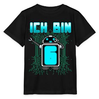 Sechster Geburtstag Junge 6 Jahre alt - Stanley/Stella Kinder T-Shirt MINI CREATOR  - Schwarz - Vorne - Mikhail (115cm)