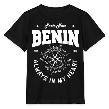 Porto Novo - Bénin - T-shirt bio MINI CREATOR Stanley/Stella Enfant - noir - Devant - Mikhail (115cm)