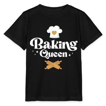 Bake Baking Baking Queen - Stanley/Stella MINI CREATOR Kids’ T-Shirt - black - Front - Mikhail (115cm)