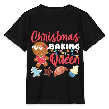 Bake Baking Christmas Gingerbread - Stanley/Stella MINI CREATOR Kids’ T-Shirt - black - Front - Mikhail (115cm)