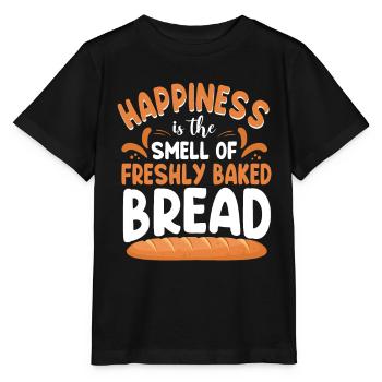 Bake Baking Bread Happiness Is The - Stanley/Stella MINI CREATOR Kids’ T-Shirt - black - Front - Mikhail (115cm)