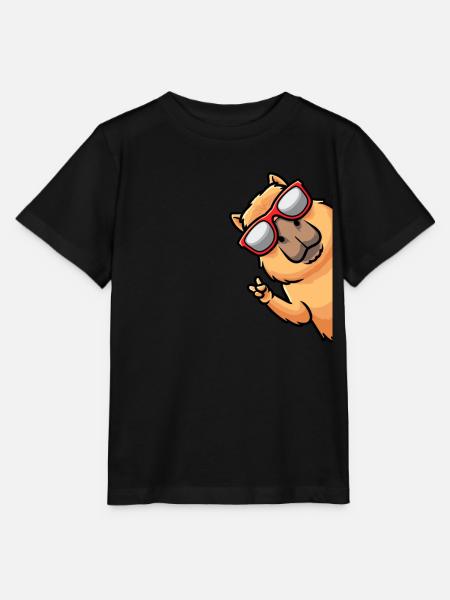Capybara Seite Wasserschwein Nagetier - Stanley/Stella T-shirt MINI CREATOR til børn - sort