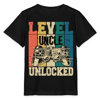 Level Uncle Unlocked - Stanley/Stella MINI CREATOR Kids’ T-Shirt - black - Front - Mikhail (115cm)