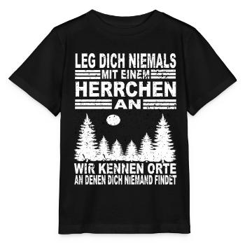 Leg Dich Niemals Mit Einem Herrchen an - Stanley/Stella Kinder T-Shirt MINI CREATOR  - Schwarz - Vorne - Mikhail (115cm)
