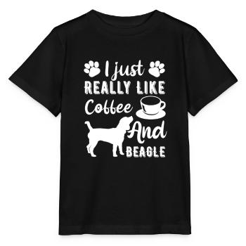 Beagle Beagle Chien Beagle Chiot Beagle Propriétaire - T-shirt bio MINI CREATOR Stanley/Stella Enfant - noir - Devant - Mikhail (115cm)