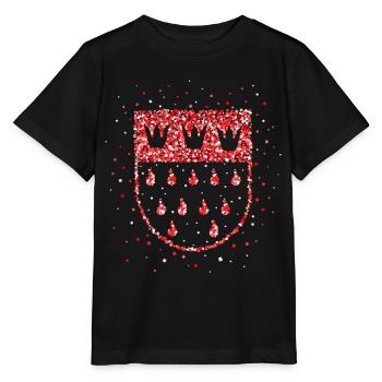 Cologne Rouge Blanc Armoiries Carnaval Confettis - T-shirt bio MINI CREATOR Stanley/Stella Enfant - noir - Devant - Mikhail (115cm)