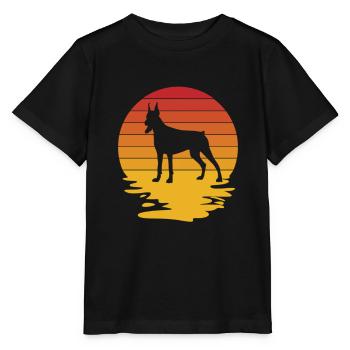 Dobermann Pinscher Dobermann Welpe Geschenk - Stanley/Stella Kinder T-Shirt MINI CREATOR  - Schwarz - Vorne - Mikhail (115cm)