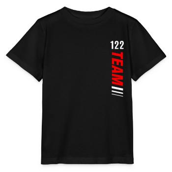 122 TEAM One Hundred Twenty Two, 122, numero - Stanley/Stella Kinder T-Shirt MINI CREATOR  - Schwarz - Vorne - Mikhail (115cm)