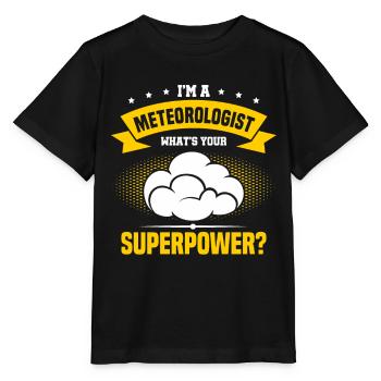Météorologie Météo Météo Grenouille Cadeau - T-shirt bio MINI CREATOR Stanley/Stella Enfant - noir - Devant - Mikhail (115cm)
