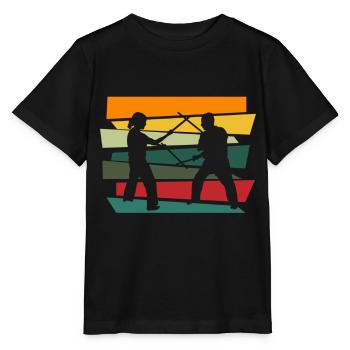 Eskrima Kali Arnis Escrima Sticks Arts Martiaux - T-shirt bio MINI CREATOR Stanley/Stella Enfant - noir - Devant - Mikhail (115cm)