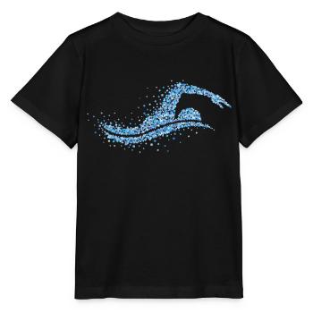 Swimming Swimmer Water Sports Gift - Stanley/Stella MINI CREATOR Kids’ T-Shirt - black - Front - Mikhail (115cm)