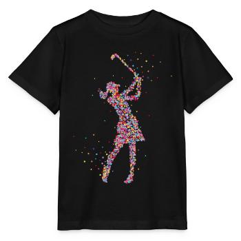 Golf Golfer Golf Course - Stanley/Stella MINI CREATOR Kids’ T-Shirt - black - Front - Mikhail (115cm)
