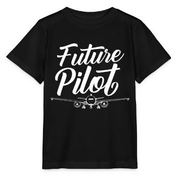 Futur pilote pilote - T-shirt bio MINI CREATOR Stanley/Stella Enfant - noir - Devant - Mikhail (115cm)