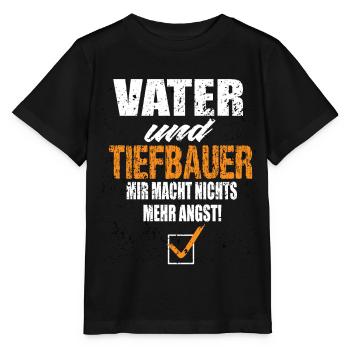 Vater und Tiefbauer - Stanley/Stella Kinder T-Shirt MINI CREATOR  - Schwarz - Vorne - Mikhail (115cm)