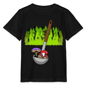 Forest Cuisine Champignons Soupe Louche Soupe Gourmet Toxique - T-shirt bio MINI CREATOR Stanley/Stella Enfant - noir - Devant - Mikhail (115cm)