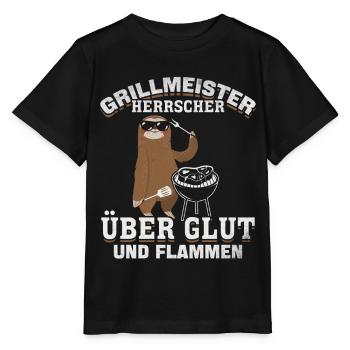 Grillmeister Herrscher über Glut und Flammen - Stanley/Stella Kinder T-Shirt MINI CREATOR  - Schwarz - Vorne - Mikhail (115cm)