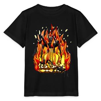 Fire Flames Spiders Crown Kingdom Fantasy - Stanley/Stella MINI CREATOR Kids’ T-Shirt - black - Front - Mikhail (115cm)