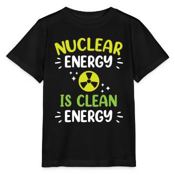 L’énergie nucléaire est une énergie propre L’énergie nucléaire - T-shirt bio MINI CREATOR Stanley/Stella Enfant - noir - Devant - Mikhail (115cm)