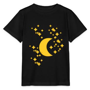 Moon Night Sky Starry Sky Stars Heavenly - Stanley/Stella MINI CREATOR Kids’ T-Shirt - black - Front - Mikhail (115cm)
