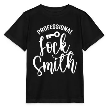 Serrurier professionnel serrurier - T-shirt bio MINI CREATOR Stanley/Stella Enfant - noir - Devant - Mikhail (115cm)