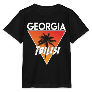 georgien mit Hauptstadt - Stanley/Stella Kinder T-Shirt MINI CREATOR  - Schwarz - Vorne - Mikhail (115cm)