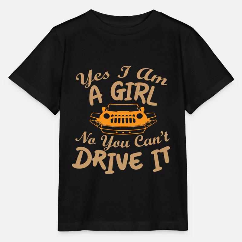 Frau mit Geländewagen - Stanley/Stella Kinder T-Shirt MINI CREATOR  - Schwarz