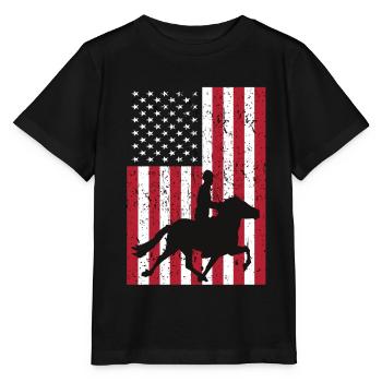 Reiten Herren - Stanley/Stella Kinder T-Shirt MINI CREATOR  - Schwarz - Vorne - Mikhail (115cm)