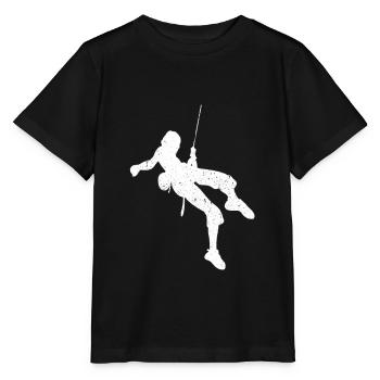 Climbing Carabiner Bouldering Mountain sports Climbing hall - Stanley/Stella MINI CREATOR Kids’ T-Shirt - black - Front - Mikhail (115cm)