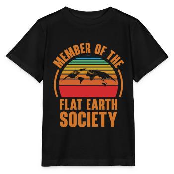 Membre de la Flat Earth Society - T-shirt bio MINI CREATOR Stanley/Stella Enfant - noir - Devant - Mikhail (115cm)