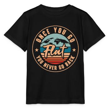 La Terre plate un jour plate est toujours plate - T-shirt bio MINI CREATOR Stanley/Stella Enfant - noir - Devant - Mikhail (115cm)