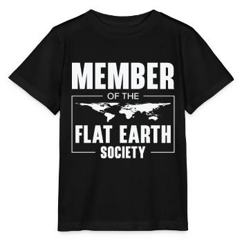 Membre de la Flat Earth Society Humour Design - T-shirt bio MINI CREATOR Stanley/Stella Enfant - noir - Devant - Mikhail (115cm)