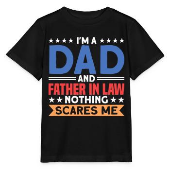 Beau-père Beau-père Papa - T-shirt bio MINI CREATOR Stanley/Stella Enfant - noir - Devant - Mikhail (115cm)