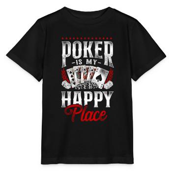 Poker Vintage Poker Est Mon Heureux - T-shirt bio MINI CREATOR Stanley/Stella Enfant - noir - Devant - Mikhail (115cm)