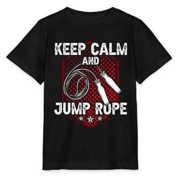 Keep calm and jump rope Jump rope - Stanley/Stella MINI CREATOR Kids’ T-Shirt - black - Front - Mikhail (115cm)