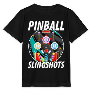 Pinball Slingshots Pinball Machine - Stanley/Stella MINI CREATOR Kids’ T-Shirt - black - Front - Mikhail (115cm)
