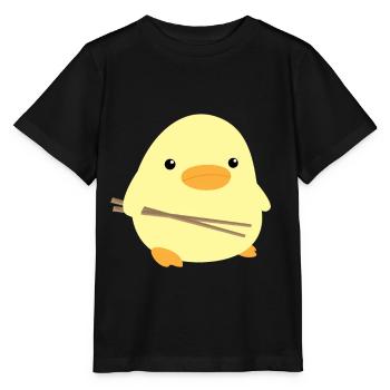 Duck with Chop Sticks - Ente mit Stäbchen Meme - Stanley/Stella Kinder T-Shirt MINI CREATOR  - Schwarz - Vorne - Mikhail (115cm)