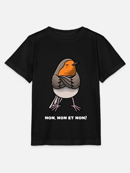 Vertrauter Robin Hartnäckiger Vogel - Stanley/Stella Kinder T-Shirt MINI CREATOR - Schwarz
