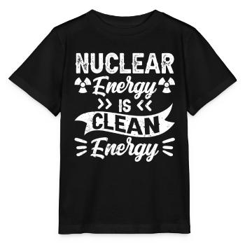 L’énergie nucléaire est une énergie propre L’énergie nucléaire - T-shirt bio MINI CREATOR Stanley/Stella Enfant - noir - Devant - Mikhail (115cm)