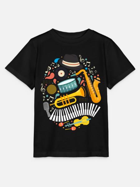 Jazz Tshirt - Stanley/Stella Kinder T-Shirt MINI CREATOR - Schwarz